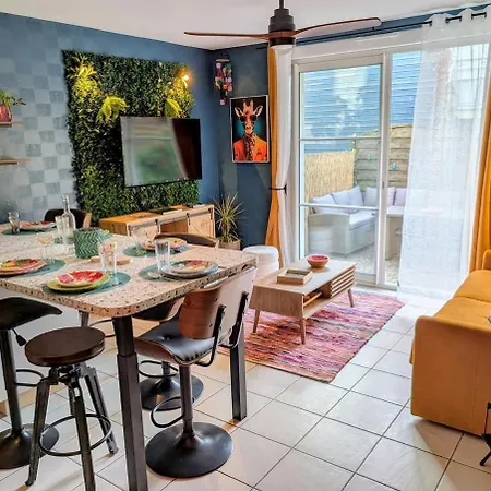 T3 Original La Rochelle - Terrasse Et Parking- Le Nid Colore *